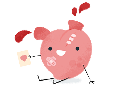 Valentine's! bleeding card happy heart hurt valentine