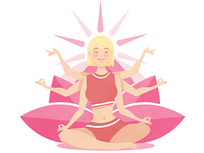 Yoga girl drawing illustration lotus sport sports vector woman yoga