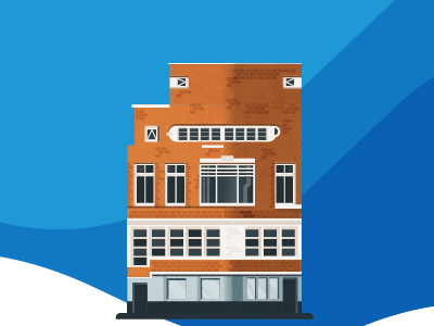 Amsterdam Modernist Drugstore amsterdam architecture illustration modernist netherlands vector