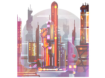 Dystopia City architecture city cityscape cyberpunk dystopia landscape photoshop skyline texture vector