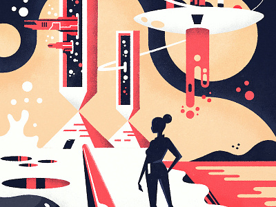 Science Fiction illustration science fiction texture vector