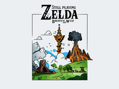 Still playing Zelda :) game illustration illustrator nintendo stroke switch vector zelda