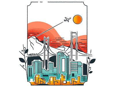 San Fran .... Tokyo? architecture city cityscape icon illustration illustrator logo minimalist outline skyline urban vector