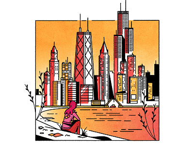 The City architecture city cityscape design illustration illustrator minimalist skyline texture urban vector