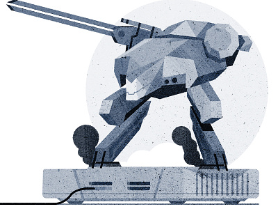 Textured Metal Gear design fanart illustration illustrator metal gear playstation sony texture vector