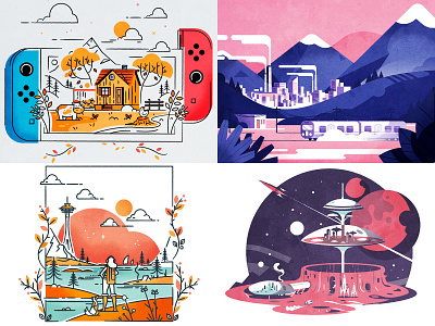 My 2018 top 4 architecture city illustration illustrator skyline stardew valley vector