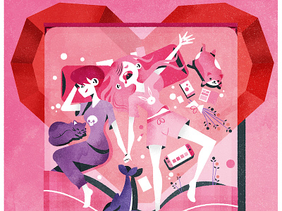 Happy Valentine's Day! character design illustration texture v valentine vector