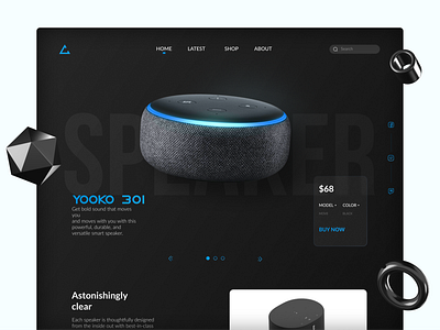 Wireless Speaker Landing page Design