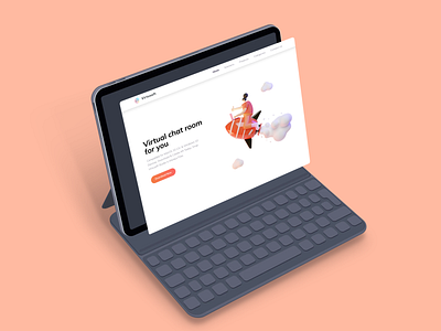 Minimalistic Landing Page app branding design illustration ui ux