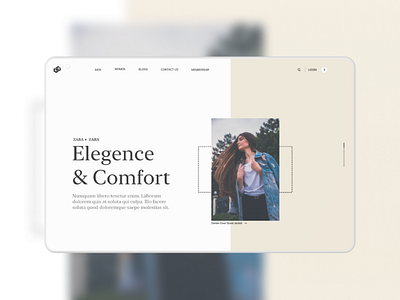 Home Page for a Clothing Brand