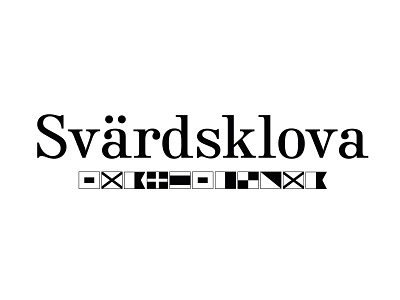 Svärdklova resturang branding logo vector