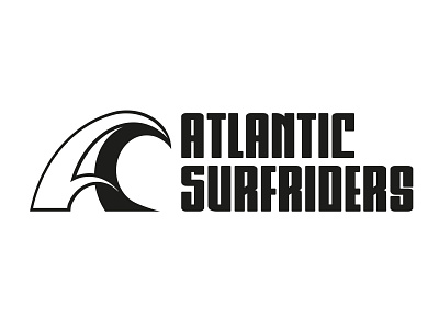 atlantic surfriders branding logo vector