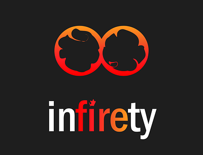 infirety branding cool logo design fire fire logo flat graphic design illustration infinite infinity logo minimal vector