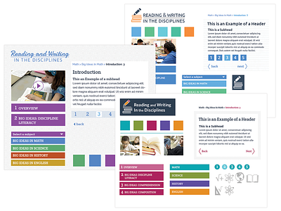 Reading & Writing in the Disciplines style tiles