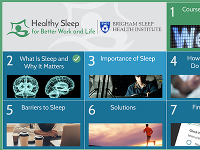Healthy Sleep Course articulate storyline branding sleep education sleep health