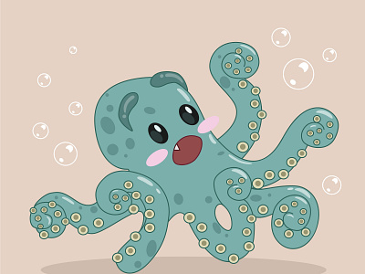 Octopus design icon illustration logo vector