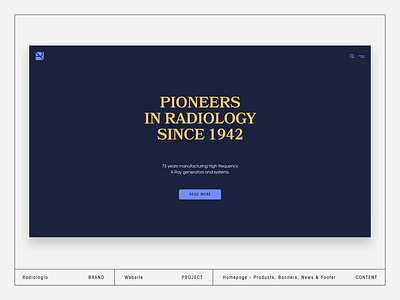 Radiologia / Homepage ui ux website concept website design