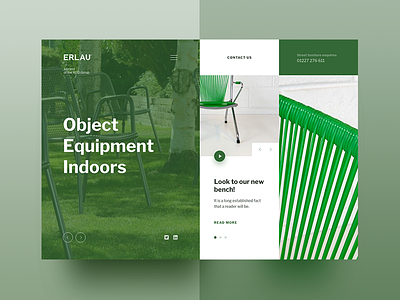 Erlau - the concept of home page colourful erlau green home page inspiration interaction minimalistic mondrian mondrianizm ui ux web