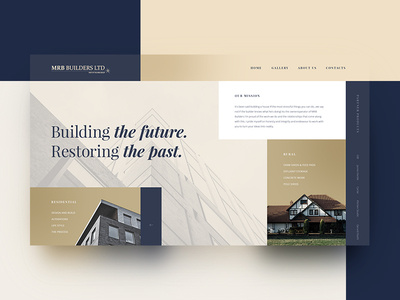 The concept of main screen for mrbbuilders.co.nz