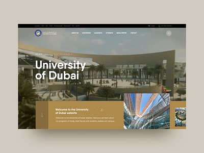 Main screen University of Dubai animation design dribbble flat gsndesign iniversity of dubai interaction motion design ui university ux web webdesign