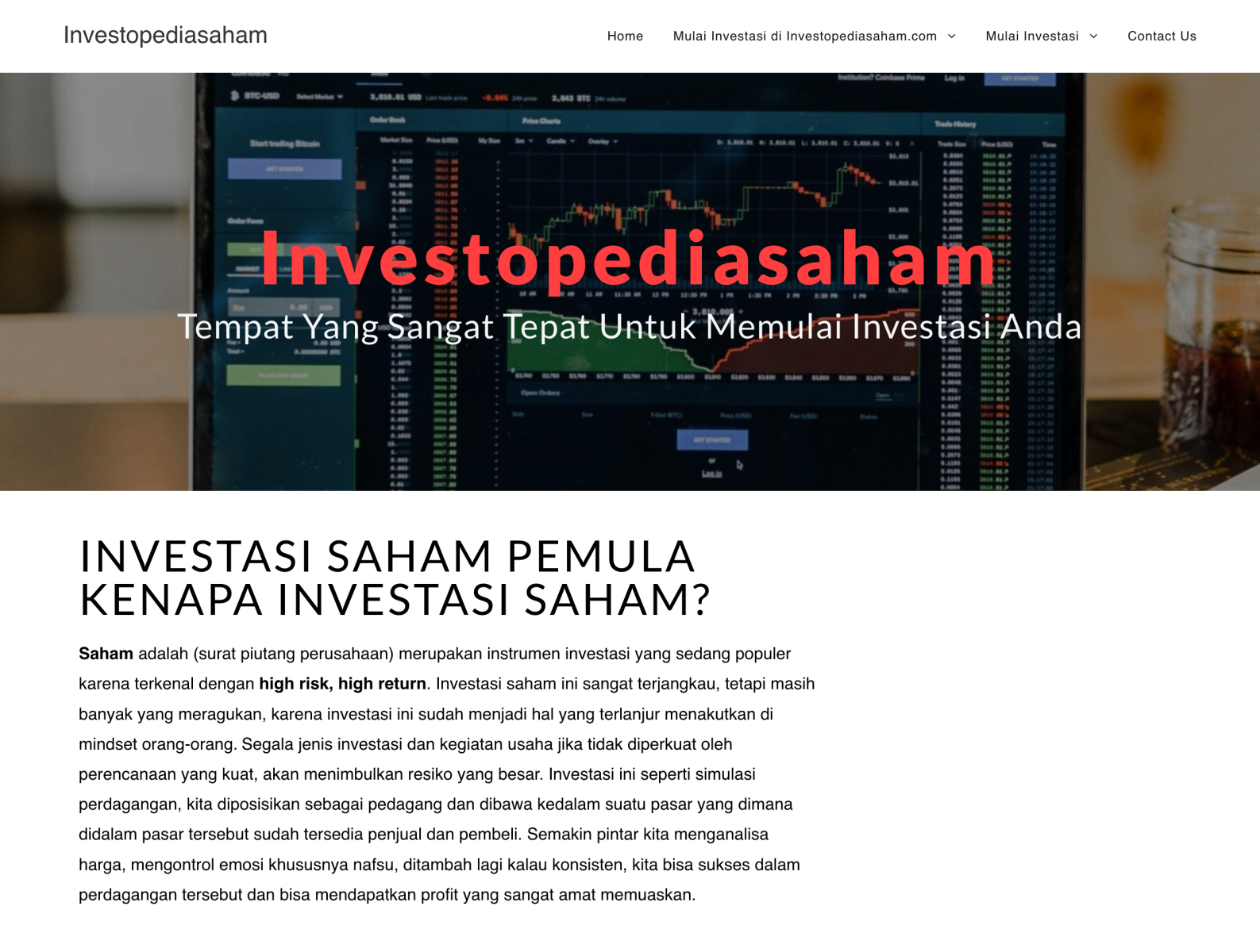 Website Investopedia by Faishal Zoelfiandi on Dribbble