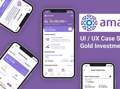 UI / UX Case Study — Amartha Gold Investment Feature android gold investment invest ios mobile app stocks investment ui ux ux case study ux research