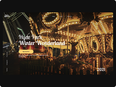 Hyde Park Winter Wonderland amusement amusement park beginner carousel design event london minimalist ui website winter wonderland