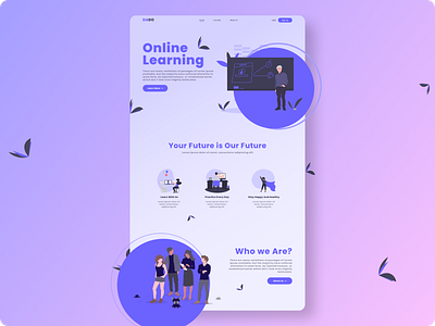 DADO - Online Learning beginner english future learning purple study ui ui ux webdesign website