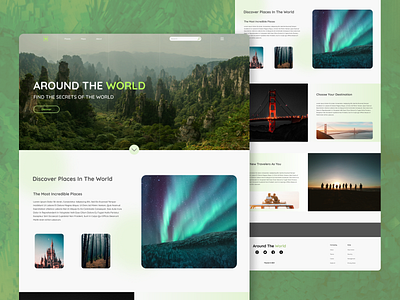 Around the World - Website beginner design discover friends green travel ui webdesign website