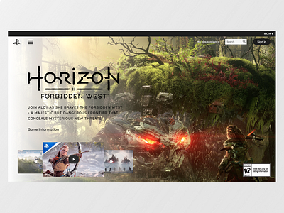 PlayStation - Horizon Forbidden West beginner console design playstation playstation5 redesign sony web web design website