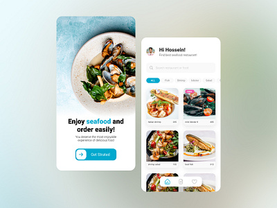 SeaFood App app design food product design restaurant ui ux