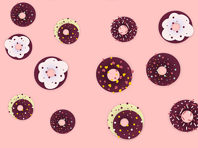 FOR sweet LOVERS brand donut food graphic illustration pastels pink sweet