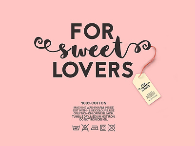 FOR sweet LOVERS brand donut food graphic illustration label logo pastels pink sweet