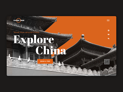 Explore China travel agency mainpage asia branding china culture e commerce landing page main page travel agency traveling typography ui ux website design
