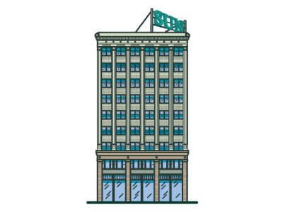 Lowell Sun Building Illustration