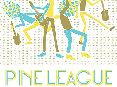 Pine League Poster illustrator music typography