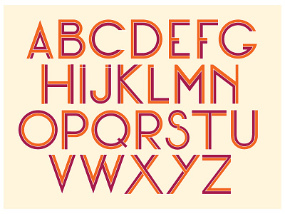 Two-Toned Alphabet alphabet font letters typography