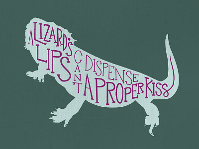 A Lizard's Lips green lyrics purple tful282 thinking fellers union local 282 type typography