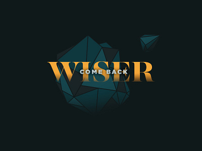 Come Back Wiser faceted rock type typography