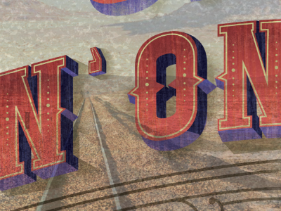 Go West cowboy font gritty inspo purple saying texture type typography west western