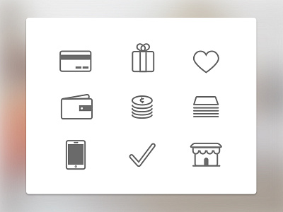 Icon Set design gift graphic icons jakt market money set ui wallet