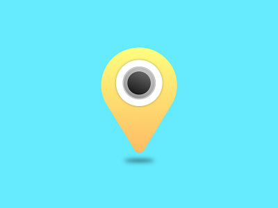 Logo Concept camera design geofilter icon ios jakt location pin snapchat