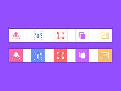 New Icon Set clean color design edit icons jakt layers stretch text ui upload