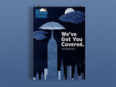 The Weather Channel - TBT advertising blue design graphics itshansen nyc poster print weather