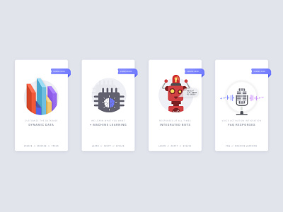 Upcoming Cards 2 application avatar buttons cards features graphic itshansen material profile tagging ui vector