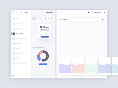 Dashboard Concept A buttons cards color dashboard gradient itshansen profile software tagging testing ui web