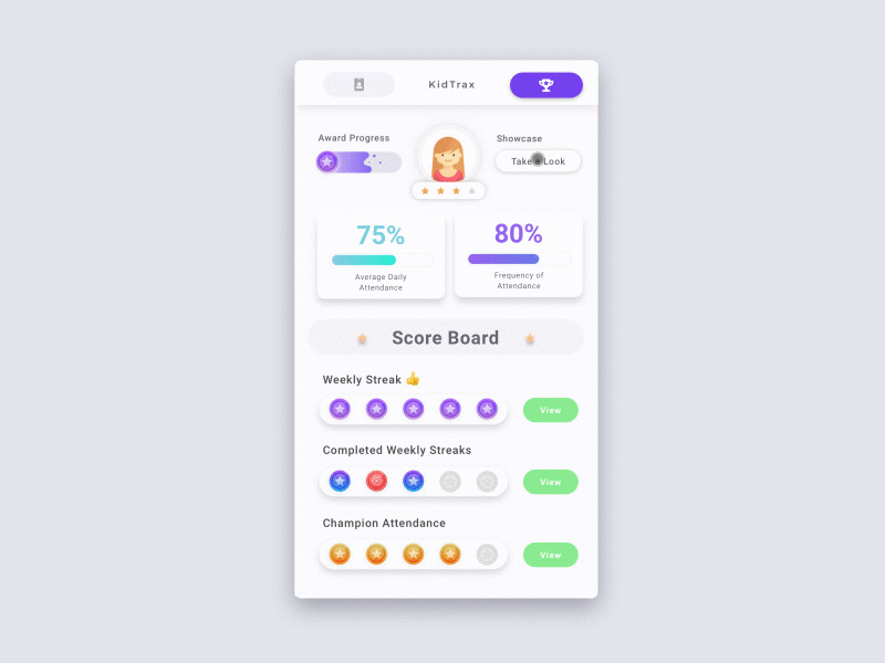Gamified I.D Card application buttons game gamified gif i.d icons itshansen loading progress scoreboard
