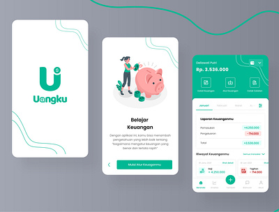 Uangku: Personal Finance Mobile Application graphic design ui uidesign uiuxdesign uxdesign uxresearch