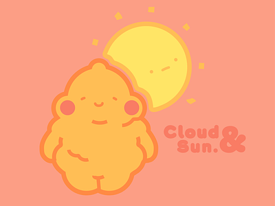 Cloud 'n sun branding bright cute design graphic design illustration illustrator kawaii line logo minimal newzealand nz vector vintage