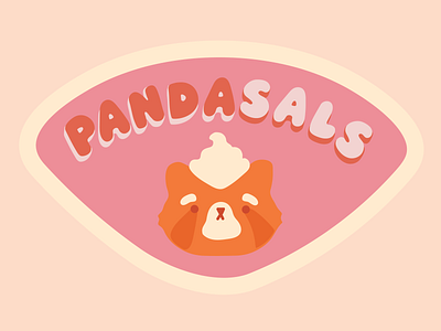 Pandasals australia branding cute design dessert food graphic design illustration instagram kawaii logo newzealand nz packaging simple sticker typography vector